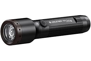 Ledlenser P5R Core kompaktowa latarka LED, 500 lumenów, ładowana akumulatorem litowym typu 14500, wodoodporność IP68, z możliwością ogniskowania, 250m, stałe światło, magnetyczny kabel ładujący USB