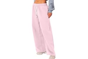 HSUAYEUD Weite Bein Sweatpants für Frauen Elastische High Waisted Drawstring Pants Casual Workout Baggy Sweatpants 2024 Innenhose