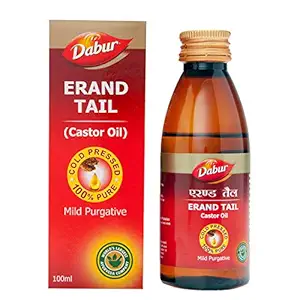 Dabur Erand Tail Pure Cold Pressed Castor Oil Provides Effective Relief From Constipation - 100 Ml