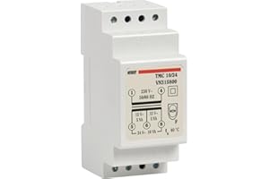 VEMER VN315800 TMC 10/24 - Transformador de Electricidad de Carril DIN Para Servicio Continuo, 230V/12-24V, Potencia 10VA, Blanco