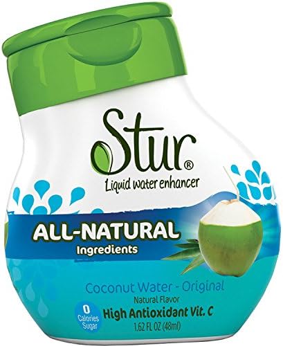 Stur® Coconut Original - Single bottle - 20 servings - makes over 4 litres of drink. All Natural Stevia Water Enhancer. The new alternative to Squash, Fruit Juice and Coconut. High in Vitamin C. No sugar. No-added Sugar. Zero Sugar. Zero Calories. Contains natural Stevia Sweetener. Great support to weight-loss. Helps to stay hydrated during Sports and Fitness. Perfect for tap water, bottled still water, sparkling water or Sodastream. Designed by a husband for his wife and twin daughters. Family business committed to nutrition, health and wellness. Stur. Drink more water…naturally!