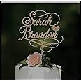 Bright Wood Craft Personalized Customized Exclusive Name Cake Topper For Birthday, Engagement, Wedding, Anniversary Cake Decoration Theme Party Celebration valentine's day Baby shower (Style-14)