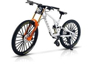 Generisk universell fingercykelmodell, 1:10 mountainbikemodell leksak, finger mountainbike modell dekoration, miniatyr fingercykel, miniböjning cykelmodell (blå – 31)