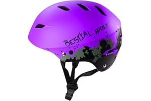 ‎BESTIAL WOLF BESTIAL WOLF Shell Universal-Helm, Unisex, verstellbar von 8 bis 99 Jahren für Wassersport