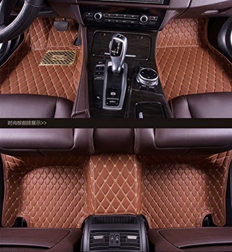Pegasuss Tailored Car Floor Mats, XPE Leather, All Weather Protection RHD Floor Liner,3 Piece - Brown