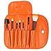 Imported 7pcs Soft Cosmetic Makeup Blush Eyeshadow Brush Set + Pouch Bag Case Orange RS.315.00