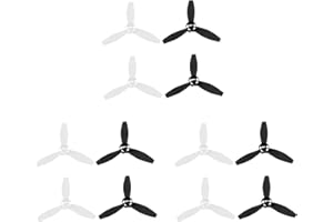 JUFUM Lot de 12 hélices de rechange pour drone Parrot Bebop 2 Noir/blanc