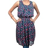 Mogul Interior Women's Floral n Hippie Dress X-Small Blue