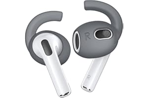 Gcioii Ohrpolster für AirPods 3 Silikon 3-Paare Ohrbügel Anti-Rutsch Ohrhörer-Abdeckungen【Extra Aufbewahrungstasche】 Kompatibel mit Apple AirPods 3 2021 (Dunkelgrau)