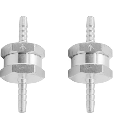 Brandstof Terugslagklep, Aluminium Klep, Benzine Brandstofterugslagventiel Met Veerklem Voor Auto Carburateur Lagedruk Systeem, 8mm, 2 Stuks