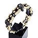 Produktbild YSM Weinlese -Schädel-Armband-Radfahrer-Ketten-Armband Heavy Duty-Armband 230mm Longueur Armband (noir + oder)