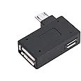TV xStream OTG Adapter, 90* R Angle USB Port Adapter, Micro OTG Cable Compatible with Firestick 2nd Gen, 3rd Gen and 4K, Android Smartphones, Tablets, Rii, Logitech Keyboards, SNES, NES