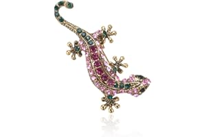 Oenothera Broche De Lagarto, Broche De Lagarto De Cristal, Elegantes Broches Vintage De Lagarto, para decoración de ropa, broche de solapa, Se puede usar para bufanda o abrigo