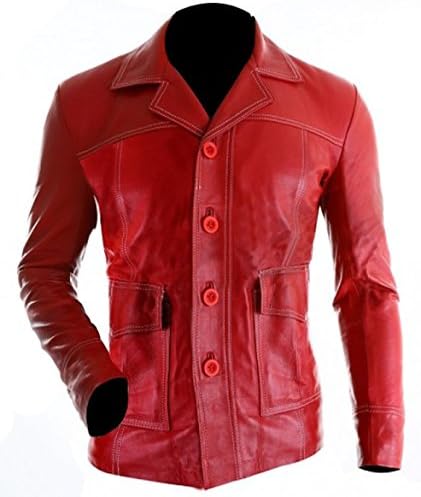 eGenius Fight Club Tyler Durden Red Faux Leather Coat
