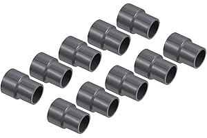 PATIKIL PVC Reductor Tubo Montaje 25x20mm, Paquete de 15 Recto Acoplamiento Adaptador Conector, Gris