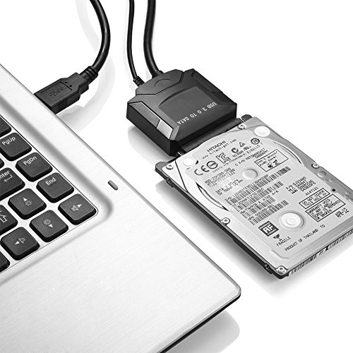 USB 3.0 to SATA Converter External Hard Driver Adapter Hub for 2.5″ SSD/HDD Drives High Speed Power Cable Up to 5Gbps Support Drivers with A Capacity More Than 2TB - 5