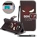 Produktbild HUDDU Schwarz Tasche Leder Schutzhülle für Samsung Galaxy A3 2017 Hülle Flip Handyhülle Wallet Cover Magnetic Stand Wrist Notebook für Samsung Galaxy A3 2017 Klapphülle Mädchen Kinder Niedlich