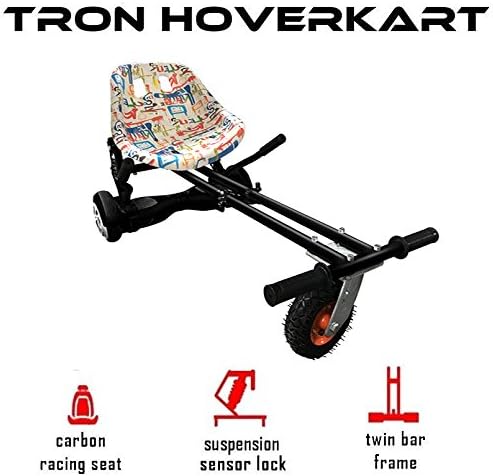 The Official TRON Graffiti Monster Suspension Springs Hoverkart with Monster Wheel in Carbon Black