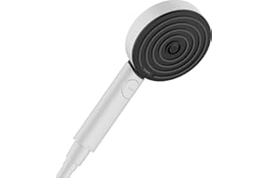 hansgrohe Duschkopf Pulsify Select S, Duschbrause 3 Strahlarten Relaxation, Antikalk-Funktion, Mattweiß, Kunststoff