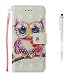 Produktbild Grandoin Galaxy S9 Hülle, Handyhülle im Brieftasche-Stil für Samsung Galaxy S9 Handytasche PU Leder Flip Cover 3D Bunte Muster Book Case Schutzhülle Etui Case (Eule)