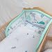 5 Pcs Baby Bedding Set, Padded Safety Bumper - (Fits Cot 120x60 cm, Pattern 13