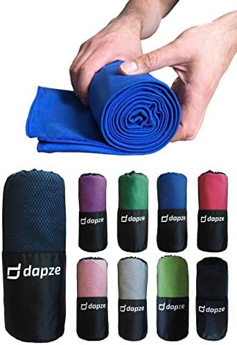 Microfibre Towel &amp; Travel Towel with carry Bag - large, ultra-absorbent light &amp; soft - Perfect for sports, fitness, outdoors, travel, beach, gym, yoga, pilates, bikram, swim, camping, hiking, backpacking, holidays and home. 10 colors (Dark Blue, 130x80)