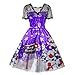 Produktbild 2018JYJM Damen Bodenlanges Kleid Langes Maxikleid 1920er Charleston Kleid Pailetten Cocktail Feinstrickkleid Kleid Mit Rundhals Weihnachten Frauen Kurzarm Patchwork Vintage Kleid Party Kleid