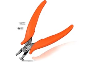 LEONTOOL Pince perforatrice en métal de 14 cm, petite pince perforatrice ronde, deux broches de rechange pour la fabrication de bijoux pour créer des trous propres de 1,8 mm, bricolage