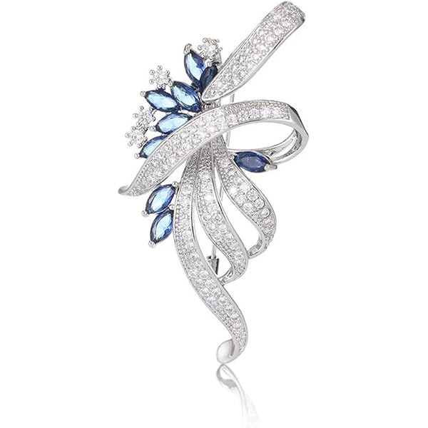 YOQUCOL Spilla Da Sposa Con Zirconia Cubica E Strass - Gioiello Eleganza Per Matrimonio - 2