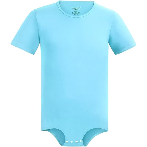Landofgenie Herren Onesie Pyjamas für Erwachsene One Piece Pyjamas Kurzarm Crotch Bodysuit Top Shirt Romper Grau S