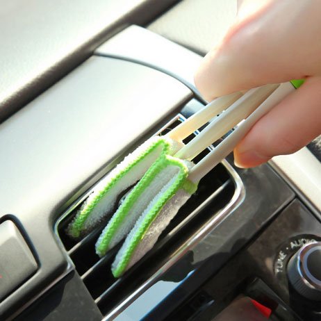 2x Reinigung Bürste für Auto Pflege Haushalt Armaturen Jalousien Lüftung Tastatur Pinsel - 4