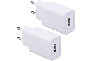 ZLONXUN 2er Pack USB Ladegerät 5V 2A USB Netzteil Stecker Netzstecker Steckdosenadapter Ladestecker Kompatibel mit iPhone,BlackView,Kopfhörer,Tischleuchte,E-Book Reader,Tablet Kinder (2er-Pack)