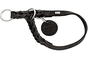 HUNTER SOLID EDUCATION obroża do dressury, dla psów, skóra, miękka, przyczepna, 60 (L), czarna