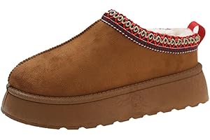 Twinice Damen Hausschuhe Pantoffeln Warm Gefüttert mit Plateau Prints Profilsohle