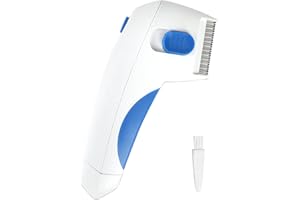 BLOOMIQUE Electronic Lice Comb, Flea Comb Electric Flea Zapper for Pet Automatic Effective Remove Flea and Egg Grooming Tool Brush for Cleaning Tear Stains Portable Cordless Design Long-Lasting Cleaning Tool
