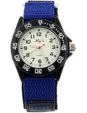 Unisex Sportuhr - TOOGOO(R) Unisex Herrenuhr Damenuhr Sportuhr Nylon Armband Leuchtendes Klettband