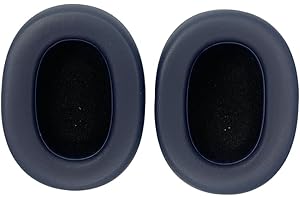 TECINITY Wymienne Nauszniki do Jabra Elite 85H Słuchawek, Zapasowe Poduszki Nauszniki do Jabra Elite 85H, Miękka Skóra (Granatowy)
