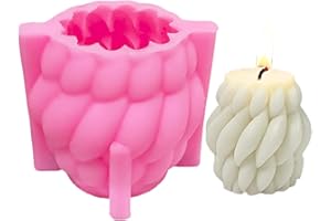Gsrhzd Candle Moulds, Silicone Candle Moulds, 3D Candle Making Moulds, Candle Moulds for Candle Making, for Homemade Beeswax Candle, Soap, Fondant Cake Decoration, Chocolate, Candy, Clay Craft, S