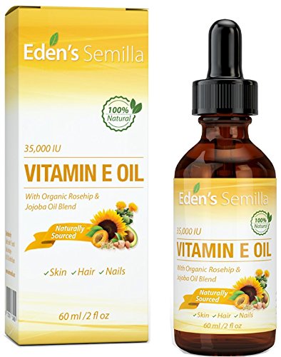 100% Natürliches Vitamin E Öl 35,000 IU + Mischung Aus Biologischen Hagebutten- Und Jojobaöl – 60ml. SCHNELL Einziehender Schutz Für Gesicht & Körper. Reine Inhaltsstoffe – Ideal Für Sensible Haut – Tägliche Anwendung - 4