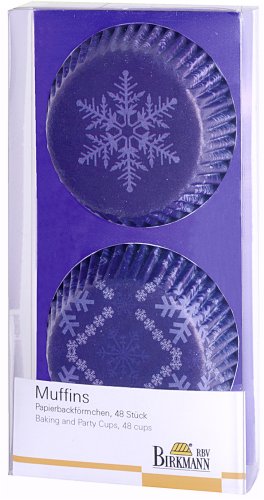 Preisvergleich Produktbild Birkmann 440548 Muffin-Förmchen Schneeflocke lila, groß