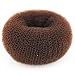iLuLu Beauty 1 Piece Hair Styling Mesh Chignon Bun Shapers Brown Color Medium Size (7-8cm Diameter)