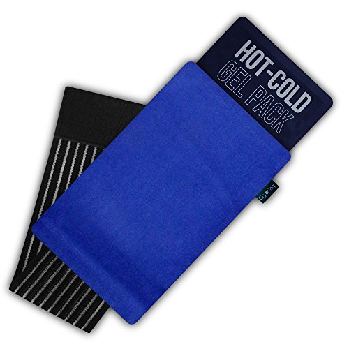 Gelpacksdirect - Bolsa de gel reutilizable para aplicar frío y calor - Con banda de comprensión - Pequeña - 14 x 13 cm