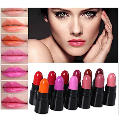 ROPALIA 12 Farben Mini Lippenstift Set Wasserdicht Langlebig Lippenstift Reise Set - 3