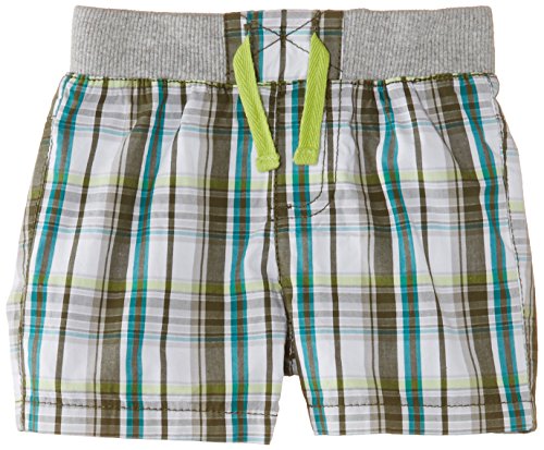Pumpkin Patch Baby Boys 0-24M Check Shorts, Green (Winter Moss), 6-12 Months