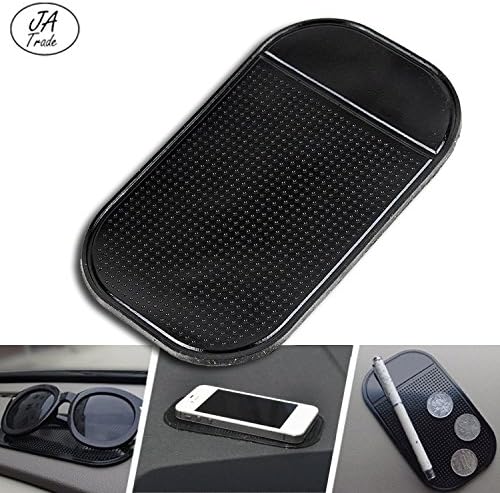 JATrade Mobile Phone Smartphone Car Holder Premium Non-Slip Mat with Strong Adhesion Adhesive Mat Dashboard Compatible with iPhone, Galaxy and Other Smartphones - Black