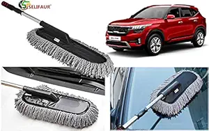 Selifaur Microfiber Flexible Duster Car Wash | Car Cleaning Accessories | Microfiber | Brushes | Dry/Wet Home, Kitchen, Office Cleaning Brush with Expandable Handle for - Kia Seltos