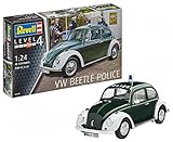 Modellbausatz Revell Modellbausatz Auto 1:24 - Volkswagen VW Käfer Polizei 1968 (VW Beetle Police) im Maßstab 1:24, Level 4, originalgetreue Nachbildung mit vielen Details, 07035