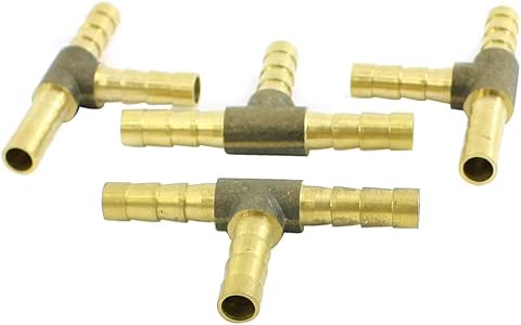 Sourcingmap Raccord Cannelé En T 6mm Diamètre Intérieur 3 Voies En