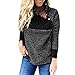Produktbild Sannysis Damen Pullover Langarmshirt Elegant Frauen Flanell Patchwork Langarm Sweatshirt Pullover Shirt Tops Bluse
