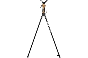 FIERY DEER Gen4 Zweibein-Gewehrauflage Jagd mit Kompasshalter, Tragbare Zielstock Jagd pirschstock Jagd mit Abnehmbarem Drehbarem V-Yoke & Einstellbarer Höhe